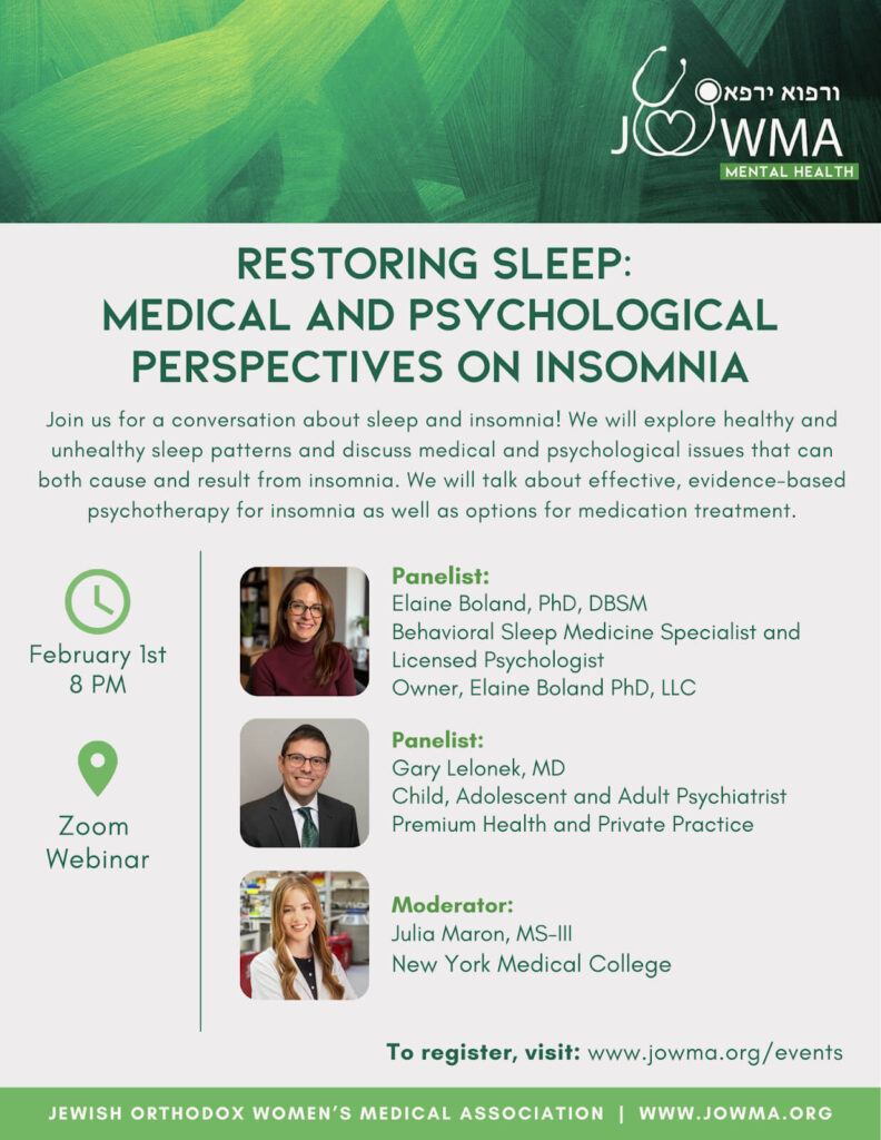 Restoring Sleep: Medical and Psychological Perspectives on Insomnia